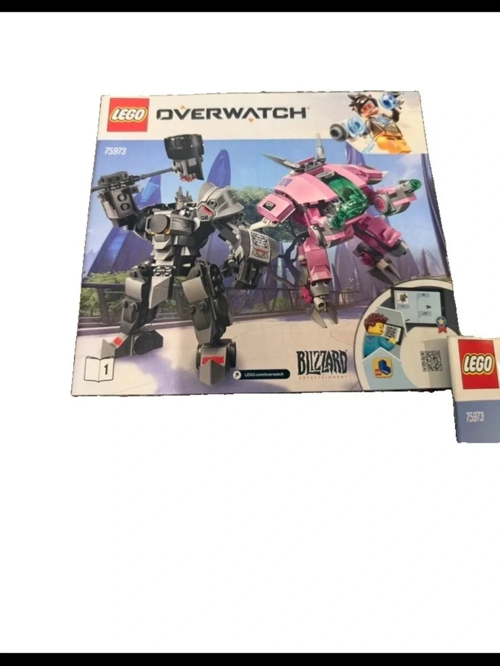 LEGO Overwatch 75973 D.Va & Reinhardt Set Retired 2 Manuals No Box